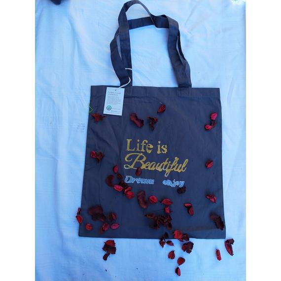 Life is Beautiful Dream enjoy festőcsomag választható tote táskával