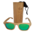Kép 2/2 - Woodly Napszemüveg bambuszból kékeszöld lencsével+ingyen gravírozással